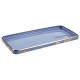 Husă Samsung Galaxy S23 2în1 albastră montată pe telefon, perspectivă spate