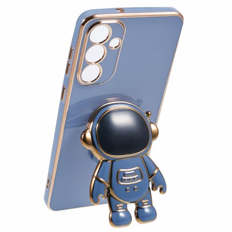 Husă Samsung Galaxy S23 Ultra 2în1 TPU albastru cu suport astronaut integrat, vedere frontală