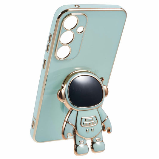 Husa Telefon 2in1, Vivimall, Compatibila Samsung Galaxy S23 Ultra, Carcasa TPU cu Suport Inclus Tip Astronaut, Protectie Camere, Verde - vivimall.ro