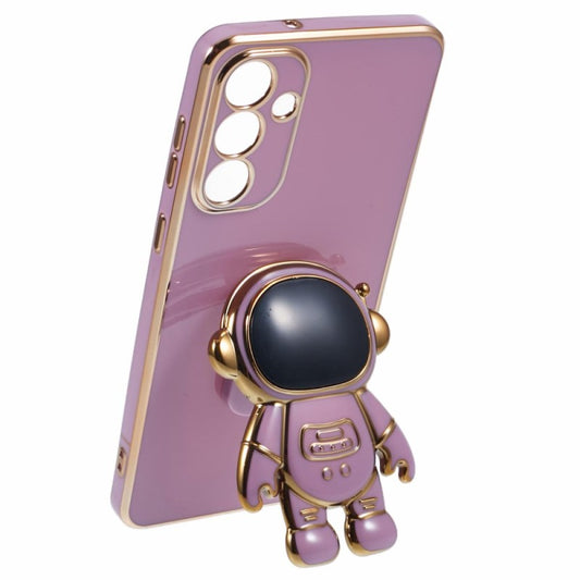 Husa Telefon 2in1, Vivimall, Compatibila Samsung Galaxy S24, Carcasa TPU cu Suport Inclus Tip Astronaut, Protectie Camere, Mov - vivimall.ro