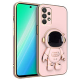 Husă Samsung Galaxy S24 Vivimall Astronaut roz, detaliu suport integrat rabatabil