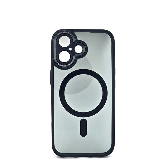 Husa de Protectie Compatibil cu iPhone 16 Plus, Vivimall, Incarcare Wireless, Tehnologie Magsafe, Carcasa din TPU/ PC, Protectie Camera, Antisoc, Antizgariere, Negru - Transparent - vivimall.ro