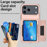 Husă iPhone 17 Pro PC Rose Gold montată pe telefon, vedere laterală și butoane
