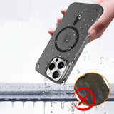 Detaliu construcție magnetică husă iPhone 17 Air compatibilă MagSafe, culoare neagră