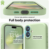 Husă Matte TPU iPhone 16 Plus Verde, vedere laterală, design subțire antialunecare