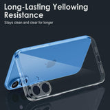Husă de protecție transparentă iPhone 16 Plus, vedere spate, design minimalist antiamprentă