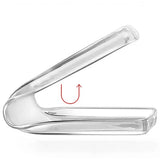 Husă TPU Motorola Moto G04 montată pe telefon, aspect minimalist transparent, spate vizibil