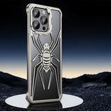 Detaliu margini metalice husă iPhone 15 Pro Armor Protective Series, protecție perimetrală