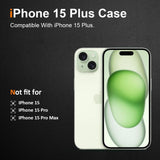 Husă silicon transparentă iPhone 15 Plus, vedere laterală, montare rapidă fără unelte