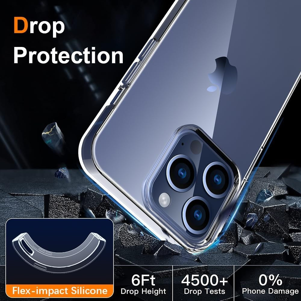 Montare ușoară husă silicon flexibil pe iPhone 15 Pro, instalare rapidă fără unelte