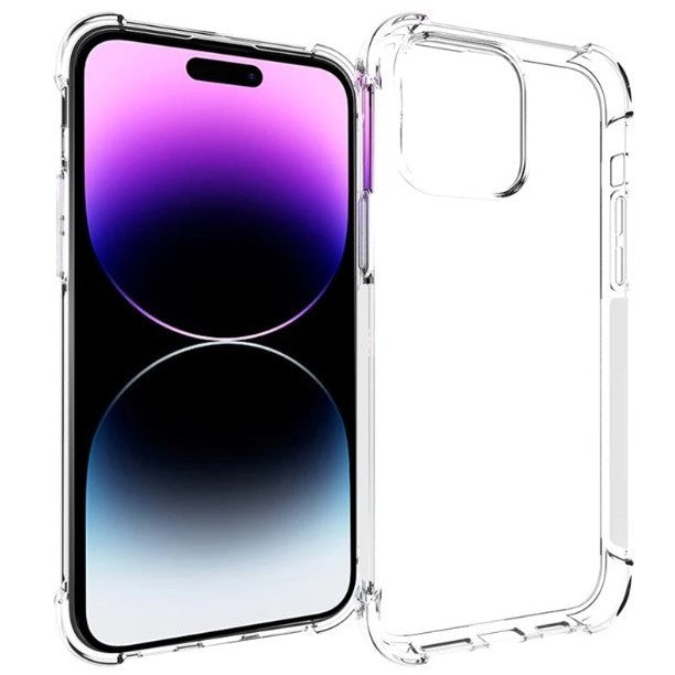 Husa de protectie Vivimall, TPU, pentru Apple iPhone 15 Pro, Antisoc, Protectie colturi, Rezistenta la impact, 1.5 mm, Transparenta - vivimall.ro