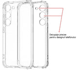 Husa de protectie Vivimall, TPU, pentru Samsung S23 FE, Antisoc, Protectie colturi, Rezistenta la impact, Transparenta - vivimall.ro