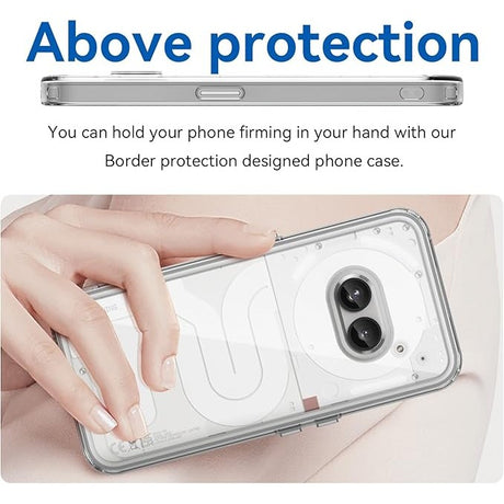 Husă TPU transparentă Nothing Phone 2A, vedere spate cu decupaj modul foto