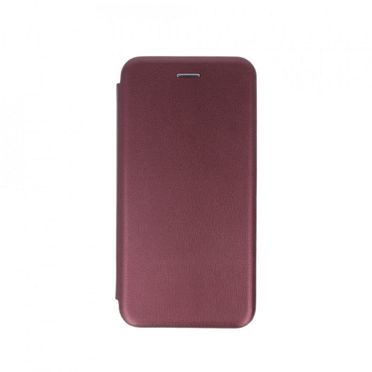 Husa de protectie Vivimall compatibila cu Apple iPhone 12/12 Pro Magnet Book Case Bordo - vivimall.ro