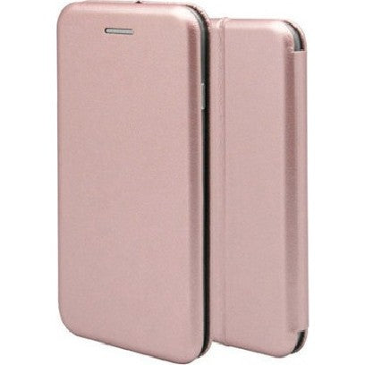 Husa de protectie Flippy compatibila cu Apple iPhone 12 Mini Magnet Book Case Roz-Auriu - vivimall.ro