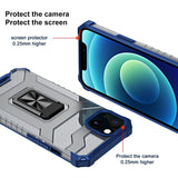 Husa de protectie Flippy compatibila cu Apple iPhone 13 Acrylic Armor cu suport Albastru - vivimall.ro