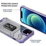 Husa de protectie Flippy compatibila cu Apple iPhone 13 Acrylic Armor cu suport Mov - vivimall.ro