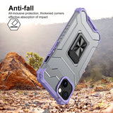 Husa de protectie Flippy compatibila cu Apple iPhone 13 Acrylic Armor cu suport Mov - vivimall.ro