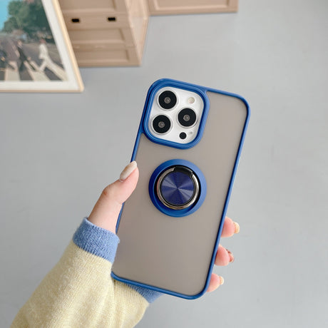 Husa de protectie Flippy compatibila cu Apple iPhone 13,Defender cu prindere inel,Albastru - vivimall.ro