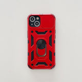 Husa de protectie Flippy compatibila cu Apple iPhone 13 Defender Model 4 cu suport,Rosu - vivimall.ro