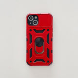 Husa de protectie Flippy compatibila cu Apple iPhone 13 Defender Model 4 cu suport,Rosu - vivimall.ro