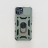 Husa de protectie Flippy compatibila cu Apple iPhone 13 Defender Model 4 cu suport,Verde - vivimall.ro