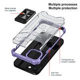 Husa de protectie Flippy compatibila cu Apple iPhone 13 Mini Acrylic Armor cu suport Mov - vivimall.ro