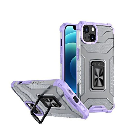 Husa de protectie Vivimall compatibila cu Apple iPhone 13 Mini Acrylic Armor cu suport Mov - vivimall.ro