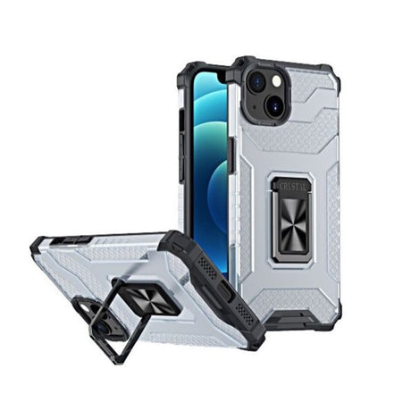 Husa de protectie Flippy compatibila cu Apple iPhone 13 Mini Acrylic Armor cu suport Negru - vivimall.ro