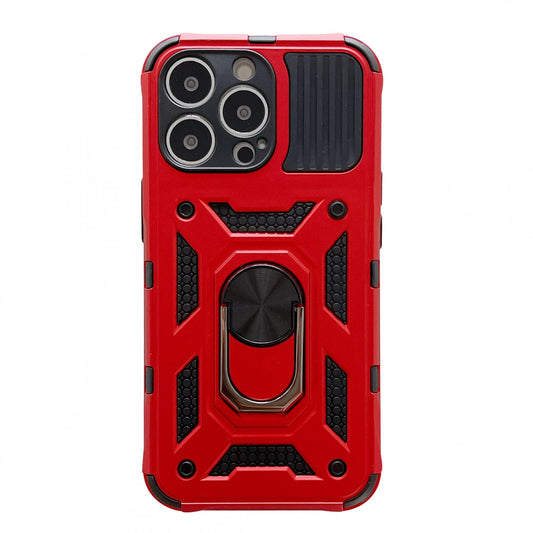 Husa de protectie Vivimall compatibila cu Apple iPhone 13 Pro Defender Model 4 cu suport,Rosu - vivimall.ro