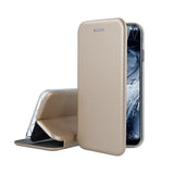 Husa de protectie Flippy compatibila cu Apple iPhone 13 Pro Magnet Book Case Auriu - vivimall.ro