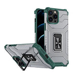 Husa de protectie Flippy compatibila cu Apple iPhone 13 Pro Max Acrylic Armor cu suport Verde Inchis - vivimall.ro