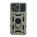 Husa de protectie Flippy compatibila cu Apple iPhone 13 Pro Max Defender Model 4 cu suport,Verde - vivimall.ro