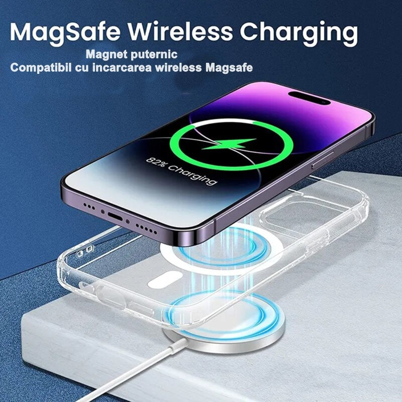 Detaliu decupaj cameră husă transparentă iPhone 15 Pro Max, compatibilitate perfectă cu modulul foto