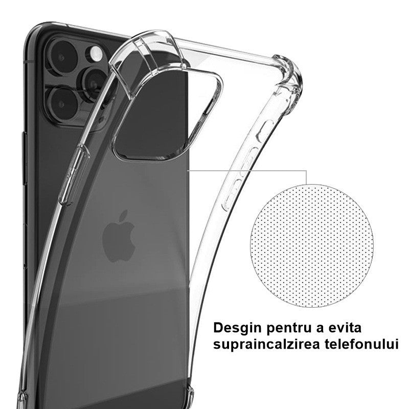 Husa de Protectie, Vivimall, Compatibila cu Apple iPhone 16 Pro, TPU Antisoc, Protectie Colturi, 1.5 mm Transparent - vivimall.ro