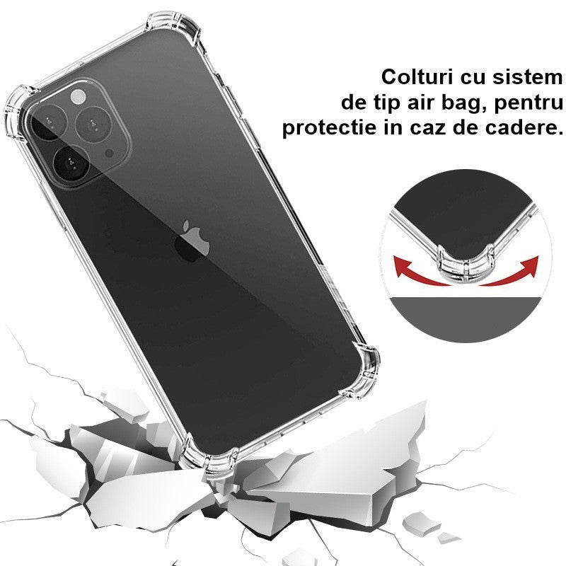Husa de Protectie, Vivimall, Compatibila cu Apple iPhone 16, TPU Antisoc, Protectie Colturi, 1.5 mm Transparent - vivimall.ro