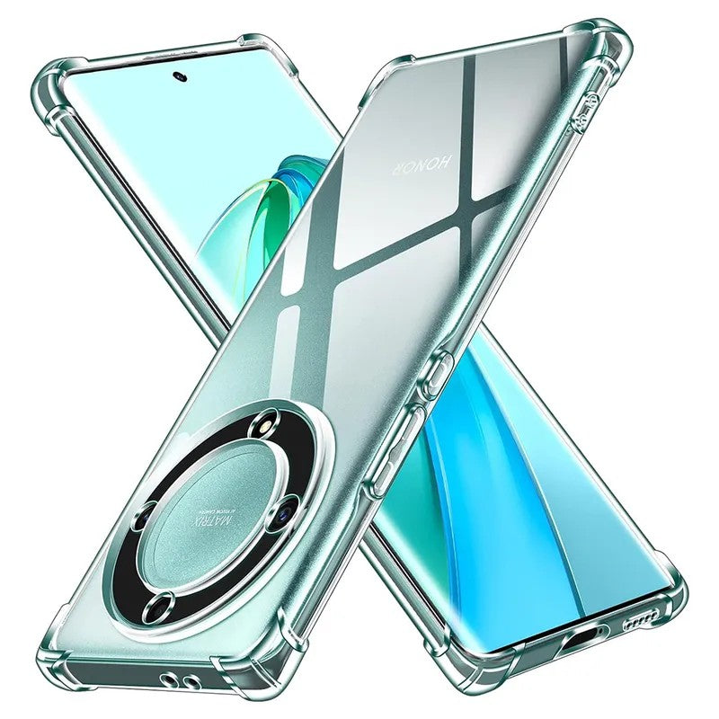 Husă Honor 70 montată pe telefon, vedere laterală, design subțire 1.5 mm, margini ridicate ecran