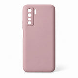 Husa protectie Vivimall compatibila cu Huawei P40 Lite 5G Liquid Silicone Case Roz