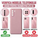 Husa protectie Vivimall compatibila cu Huawei P40 Lite 5G Liquid Silicone Case Roz