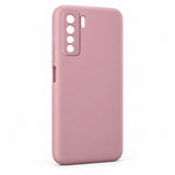Husa protectie Vivimall compatibila cu Huawei P40 Lite 5G Liquid Silicone Case Roz