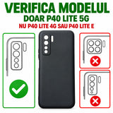 Husa de Protectie Flippy compatibila cu Huawei P40 Lite 5G, Liquid Silicone, Interior din Microfibra, Protectie Camera, Negru