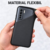 Husa de Protectie Flippy compatibila cu Huawei P40 Lite 5G, Liquid Silicone, Interior din Microfibra, Protectie Camera, Negru