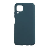 Husă Samsung Galaxy A02s Flippy Matte TPU albastru închis montată pe telefon, vedere laterală
