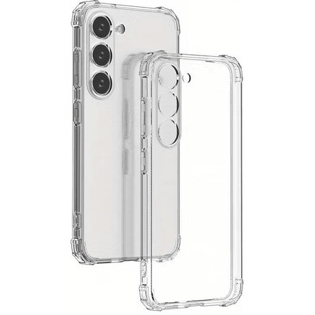 Husă TPU transparentă pentru Samsung Galaxy A35 5G, vedere frontală, protecție colțuri și spate