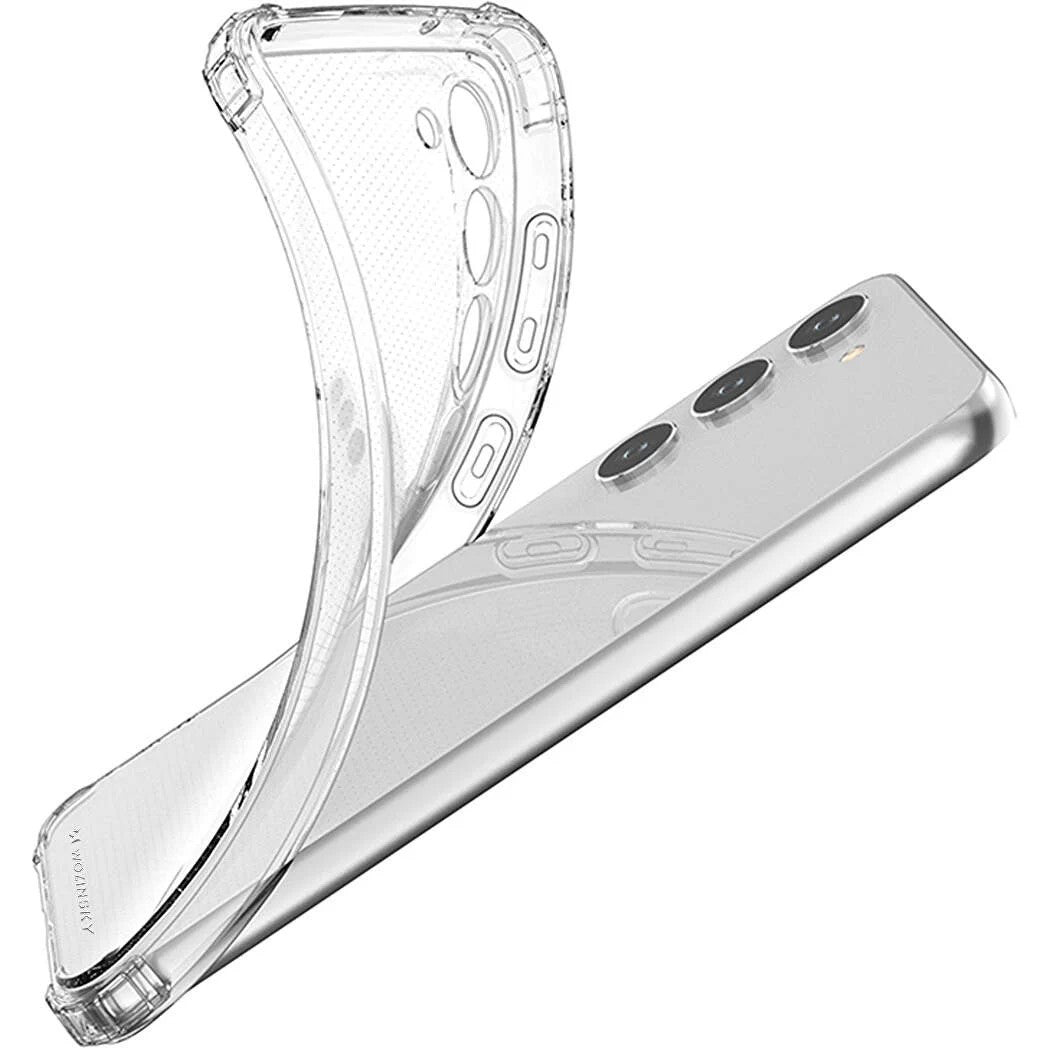 Husă antisoc Samsung Galaxy A55 5G, grosime 1.5 mm, material TPU flexibil, detaliu textură