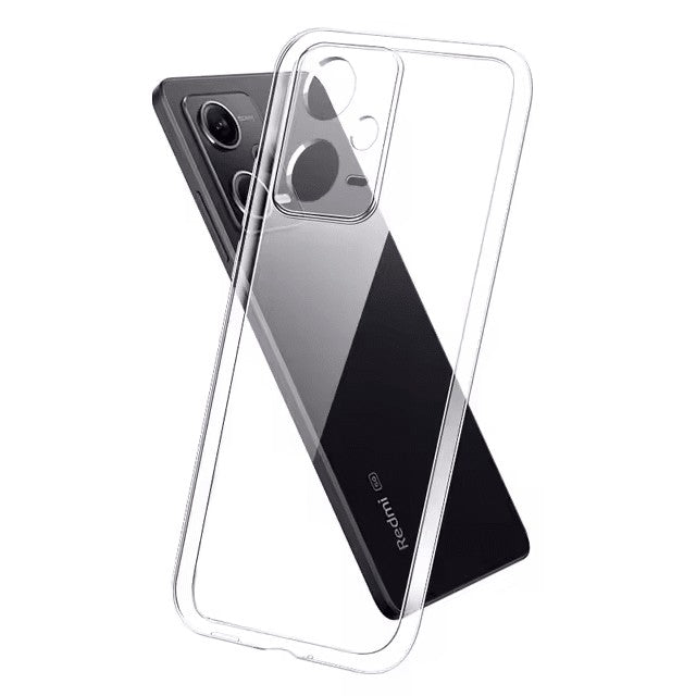 Husă TPU transparentă pentru Xiaomi Redmi Note 12 Pro 5G, vedere frontală, model slim