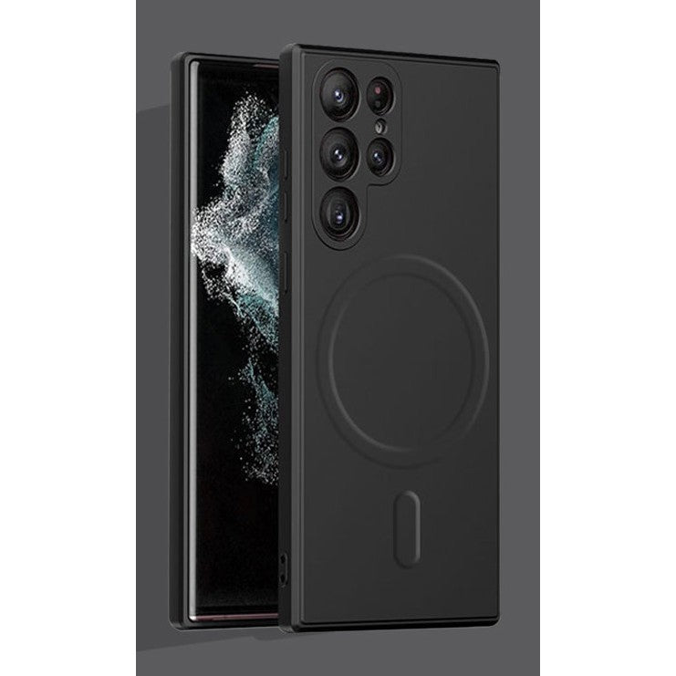 Husa de protectie Flippy, cu incarcare Wireless, Tehnologie Magsafe, pentru  Samsung Galaxy S23 Ultra , Negru - vivimall.ro