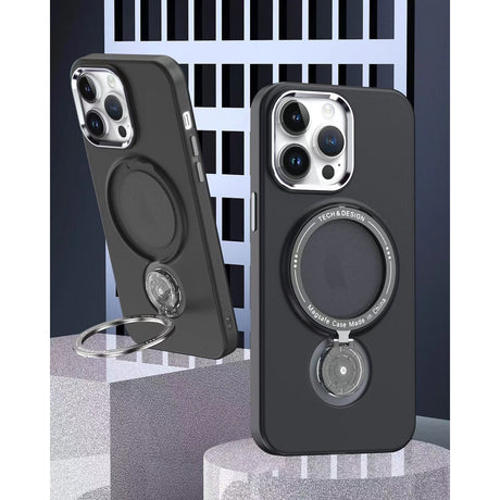Husa de protectie Flippy, cu incarcare Wireless, Tehnologie Magsafe, TPU, Inel magnetic rotativ cu functie de suport, pentru  Samsung Galaxy S23 , Negru - vivimall.ro
