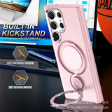 Husa de protectie Flippy, cu incarcare Wireless, Tehnologie Magsafe, TPU, Inel magnetic rotativ cu functie de suport, pentru  Samsung Galaxy S23 Plus , Rose Gold - vivimall.ro