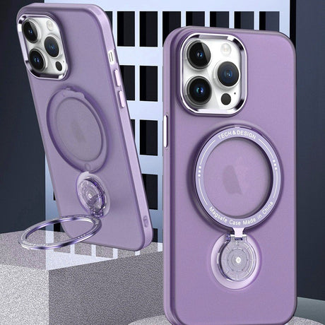 Husa de protectie Flippy, cu incarcare Wireless, Tehnologie Magsafe, TPU, Inel magnetic rotativ cu functie de suport, pentru  Samsung Galaxy S23 , Mov - vivimall.ro